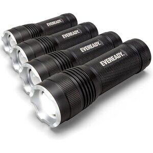 Eveready LED Flashlights (4-Pack) S300 PRO, IPX4 Water Resistant Tactical
